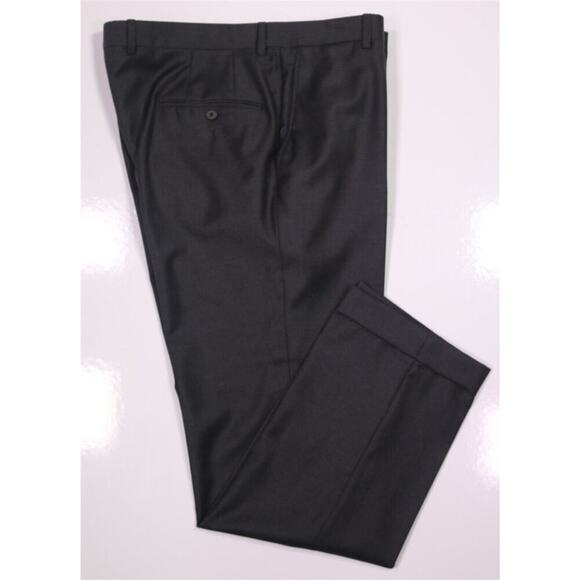 Hickey-Freeman Men's Current Model Charcoal Gray Wool Dress Pants 35x29 - Picture 1 of 6